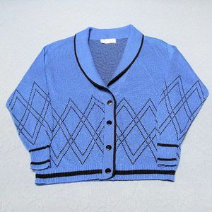 VIVANTI SWEATER AND SKIRT SET ACRYLIC/POLY BLEND, ROYAL BLUE, 6 VINTAGE